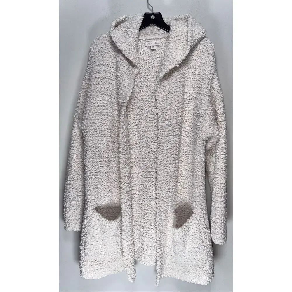Barefoot Dreams CozyChic boucle hooded cardigan size small
